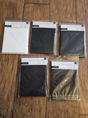 6Pack Black and Cream Cards And Envelopes